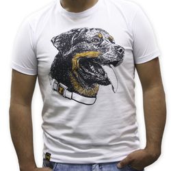 Camiseta Rottweiler Masculino - Branca - ROTTBR - AMOROSSO