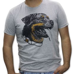 Camiseta Rottweiler Masculino - Mescla Cizna - ROT... - AMOROSSO