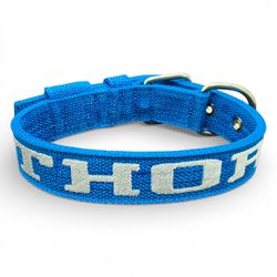 LQ Coleira fit Para Cachorro G nome Thor azul - lq23 - Amorosso