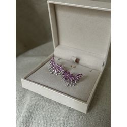 Brinco Ear Cuff Joinha Rosa Banhado a Ródio Branco... - ANA B ACESSÓRIOS