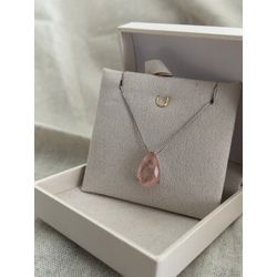 Colar Gota Fusion Nude Rose Banhado a Ródio Branco... - ANA B ACESSÓRIOS