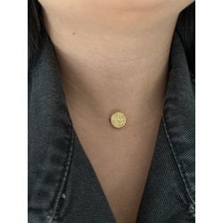 Colar Fio de Nylon com São Bento Banhado a Ouro - ... - ANA B ACESSÓRIOS