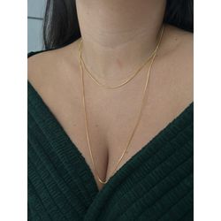 Colar Veneziana Banho Ouro - 61 - ANA B ACESSÓRIOS