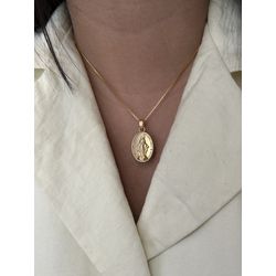 Colar Medalha Nossa Senhora Das Graças - LCO15 - ANA B ACESSÓRIOS