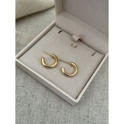 Brinco Argola Fina Banhada a Ouro - 1829 - ANA B ACESSÓRIOS