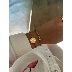 Pulseira Elos São Bento Banhada a Ouro - APS288 - ANA B ACESSÓRIOS