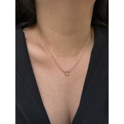 Colar Mini Elos Português Fecho Boia - LCO318 - ANA B ACESSÓRIOS