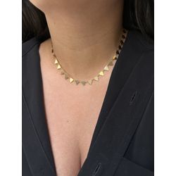 CHOKER TRIÂNGULOS BANHADA A OURO - 92 - ANA B ACESSÓRIOS