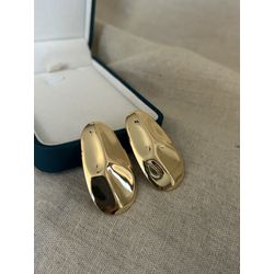 BRINCO CHAPA ORGÂNICO BANHADO A OURO - 206 - ANA B ACESSÓRIOS