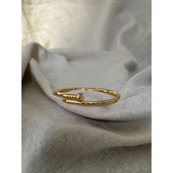 BRACELETE PREGO BANHADO A OURO - 213 - ANA B ACESSÓRIOS