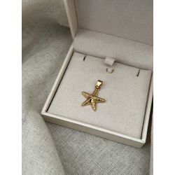 PINGENTE ESTRELA DO MAR BANHADO A OURO - 897 - ANA B ACESSÓRIOS
