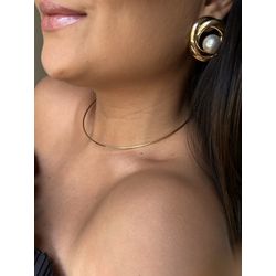 COLAR ARO FINO MINIMALISTA BANHADO A OURO - CO58 - ANA B ACESSÓRIOS