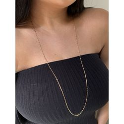 COLAR MINI ELOS LONGO 80CM BANHADO A OURO - 269 - ANA B ACESSÓRIOS