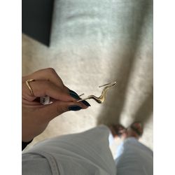 Bracelete Formato Orgânico Ajustável Banhado a Our... - ANA B ACESSÓRIOS