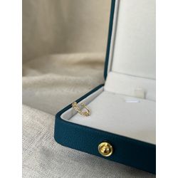 Piercing Fake Joinha Cravejado Banhado a Ouro - L... - ANA B ACESSÓRIOS