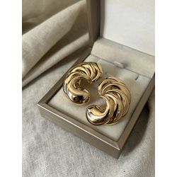 Brinco Caracol Banhado a Ouro - EFBR05 - ANA B ACESSÓRIOS