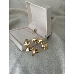 Brinco Ear Cuff Coração Sextavado - EBR899 - ANA B ACESSÓRIOS