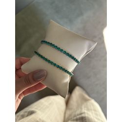 Pulseira Riviera Gravatinha Verde Turmalina - DPS... - ANA B ACESSÓRIOS