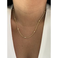 COLAR RABO DE RATO ENTREMEIOS OVAIS BANHADO A OURO... - ANA B ACESSÓRIOS