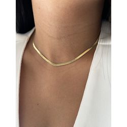 Choker Fita Laminada Banhada a Ouro - 77 - ANA B ACESSÓRIOS