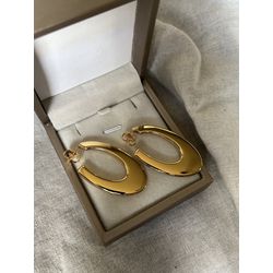 BRINCO ARGOLA OVAL MAXI BANHADA A OURO - 265 - ANA B ACESSÓRIOS