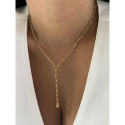 COLAR GRAVATINHA ELOS CARTIER BANHADO A OURO - CO1... - ANA B ACESSÓRIOS