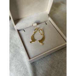 BRINCO ARGOLINHA ESPÍRITO SANTO BANHADO A OURO - ... - ANA B ACESSÓRIOS