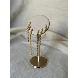 BRINCO FIO OVAL BANHADO A OURO - BR06 - ANA B ACESSÓRIOS