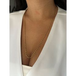 COLAR CORRENTE TORCIDA FINA BANHADO A OURO - CO33... - ANA B ACESSÓRIOS