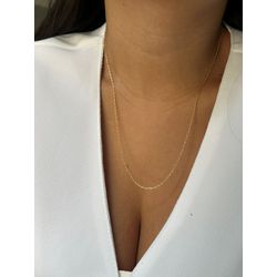 COLAR FINO MINI ELOS BANHADO A OURO - CO87 - ANA B ACESSÓRIOS