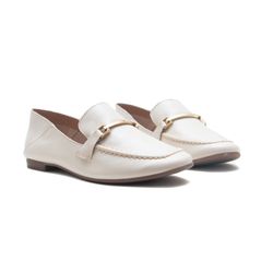 Mocassim - Cora, Off White - 24830-A - ANALAURACALCADOS