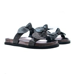 Sandália Papete - Zoe, Ônix - 23960O - ANALAURACALCADOS