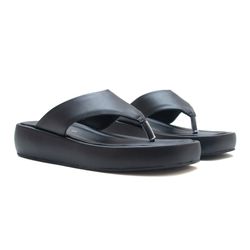 Sandália Flatform - Chiara - Preta - 25543-B - ANALAURACALCADOS