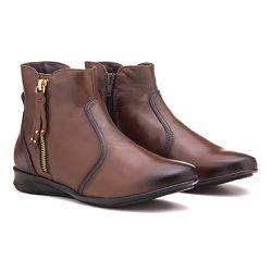 Bota Cano Curto, Clara - Nescau. - 17015-3 - ANALAURACALCADOS