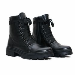 Bota Cano Médio - Lena, Preta - 21010 - ANALAURACALCADOS