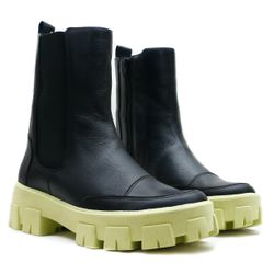 Bota Cano Médio, Bessie - Lemon - 44044 - ANALAURACALCADOS