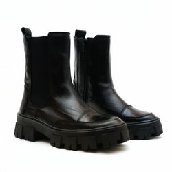 Bota Cano Médio, Bessie - Preta - 44044PR - ANALAURACALCADOS