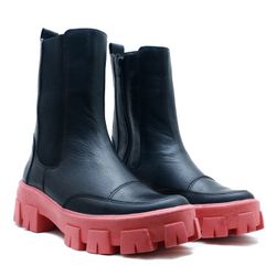Bota Cano Médio, Bessie - Tomate - 44044T - ANALAURACALCADOS