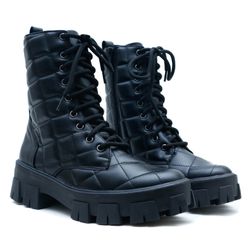 Bota Cano Médio, Lina - Preta - 44045P - ANALAURACALCADOS