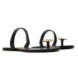 Rasteira Flat - Maya, Preto - 21755 - ANALAURACALCADOS