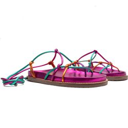 Sandália Papete - Kin, Pink Metalizado - 21295PM - ANALAURACALCADOS