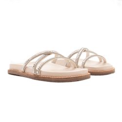 Sandália Papete - Giovanna, Off White - 22400OF - ANALAURACALCADOS