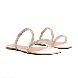 Rasteira - Dani, Off White - 22700OW - ANALAURACALCADOS