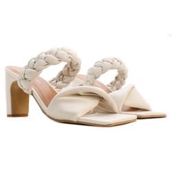 Tamanco - Anne, Off White - 21510OW - ANALAURACALCADOS