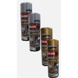 SPRAY METALLIK COLORGIN CAIXA COM 04 ( 02 PRATA E ... - Andraort Tintas