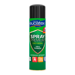 TINTA SPRAY PREMIUM METALIZADO PRETO 400ML - Andraort Tintas