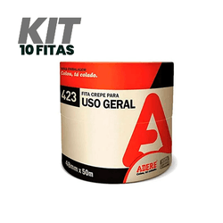 KIT COM 10 FITAS CREPE 423 48X50 USO GERAL TAPEFIX... - Andraort Tintas