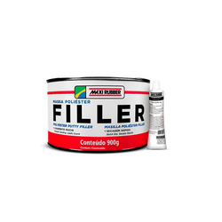 MASSA POLIESTER FILLER 900 GR MAXI RUBBER - Andraort Tintas