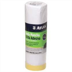 FILME MASCARAMENTO C FITA CREPE 2,4MX20M ATLAS - Andraort Tintas