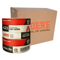 CAIXA DE FITA CREPE 423 24X50 USO GERAL TAPEFIX AD... - Andraort Tintas